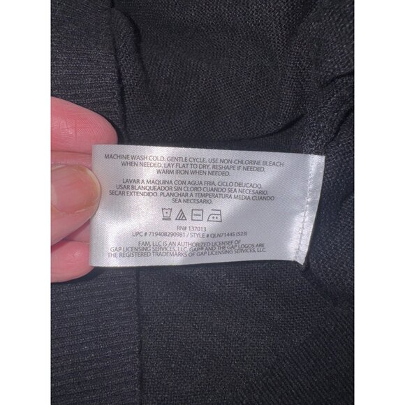 Gap Linen Blend Lightweight Button Down Cardigan Sweater Black City Classic - Picture 10 of 11